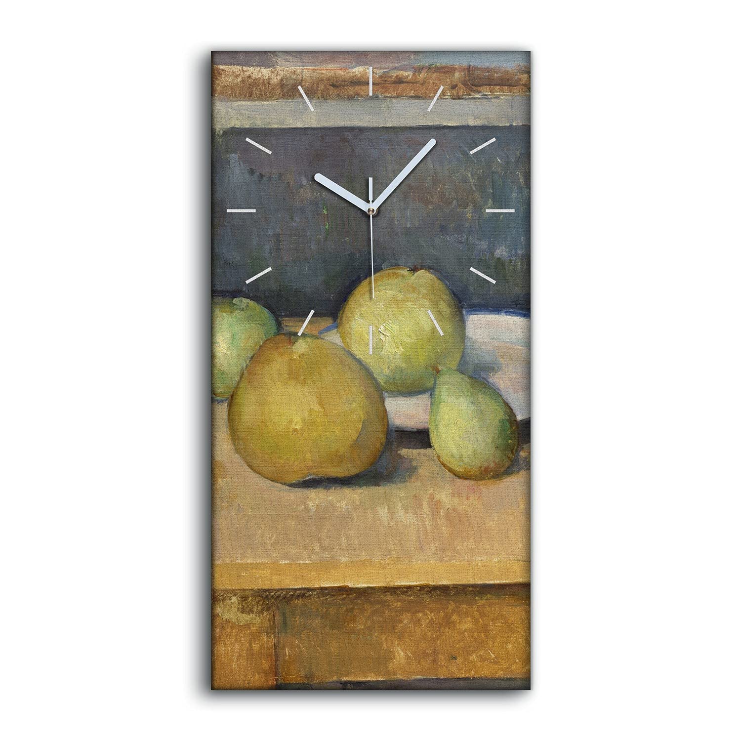Horloge sur Toile Nature Morte 30x60cm avec Mains Blanches