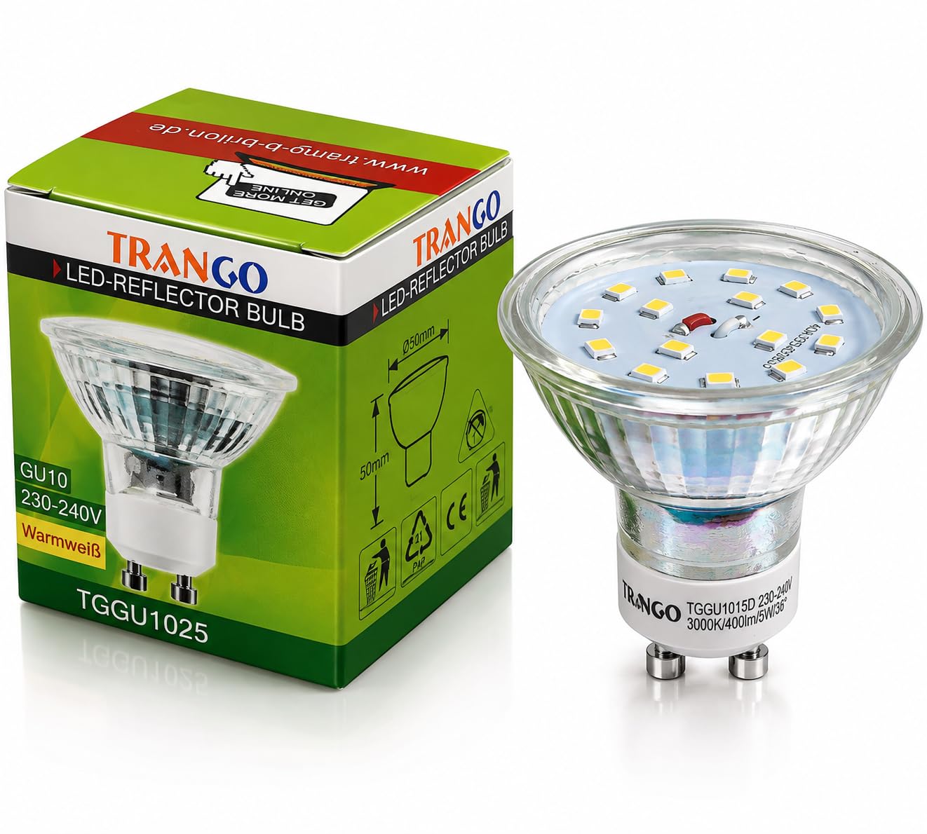 Trango 4-flammig 2890-048SD LED Deckenleuchte *OSCAR* in Chrom-Optik inkl. 4x 5 W 3-Stufen dimmbar GU10 LED Leuchtmittel Deckenlampe Deckenstrahler schwenkbar