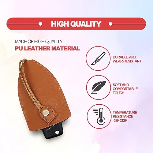 Miniatura 4 de Reative - Funda extraíble para llaves de automóvil, elegante y creativa, protector de llave de automóvil, funda protectora de cuero extraíble para