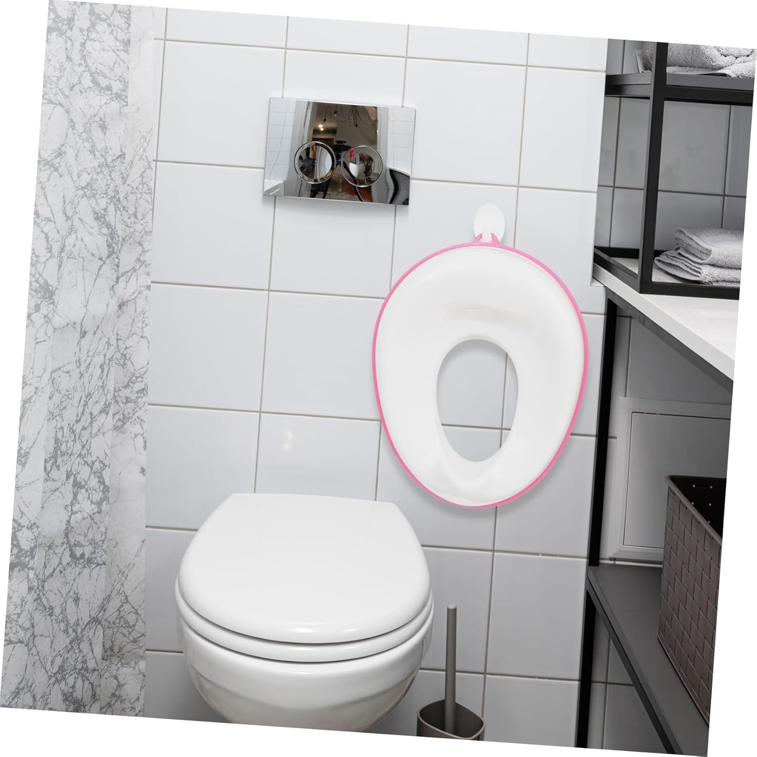Toilet Seat Potty Training Cover Lightweight Toilet Seat Pad for On-The-Go Simple Installation Protects Spine Red