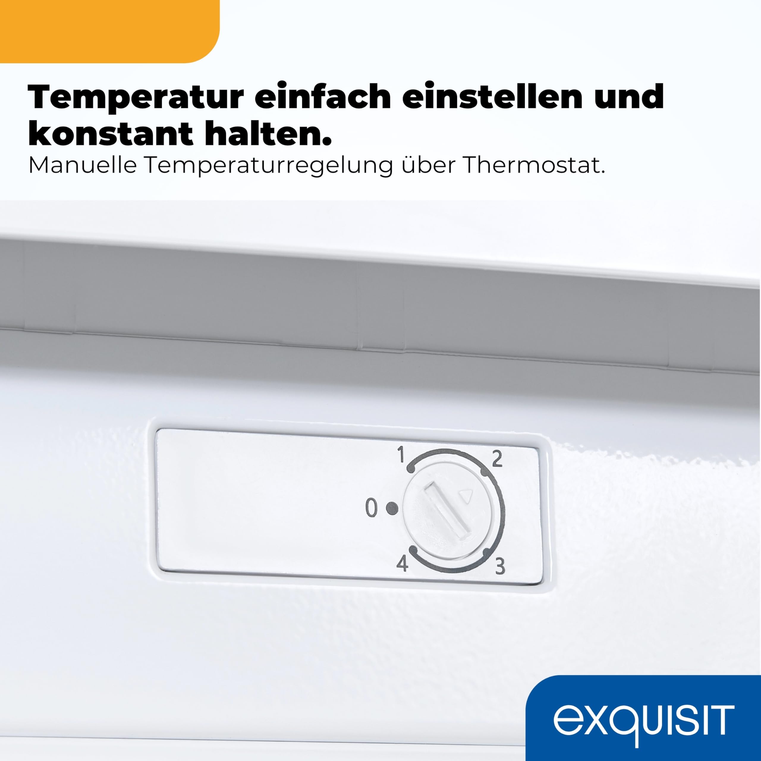 Exquisit GS581-051C Gefrierschrank 85 l Nutzinhalt Weiß Energieklasse Freistehender Tiefkühlschrank 4-Sterne-Gefrierfach 39 dB 84,5 x 54,9 x 55,7 cm