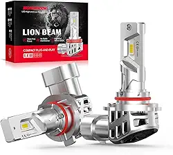 Lâmpada de Farol de LED HB3 5000K Branca – Atualização de Farol HB3 9005 com 400% Mais Brilho – Lâmpada de Principal de Compatível com Canbus, Sem Erros – LED 12V 55W (Pacote com 2)