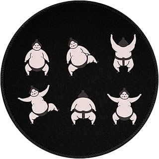 マウスパッド 相撲 力士 試合 姿 稽古 ゲーミングマウスパッド 小型 円型 おしゃれ かわいい 装飾 パーソナライズ デスクマット 滑り止め Pc ノートパソコン オフィス用