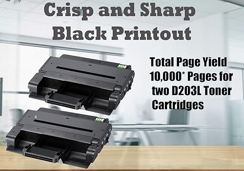 Miniatura 3 de Paquete de 2 cartuchos de tóner compatibles con 4Benefit MLTD203L MLT-D203L 203L de alto rendimiento de páginas (2 negros), utilizado para ProXpress