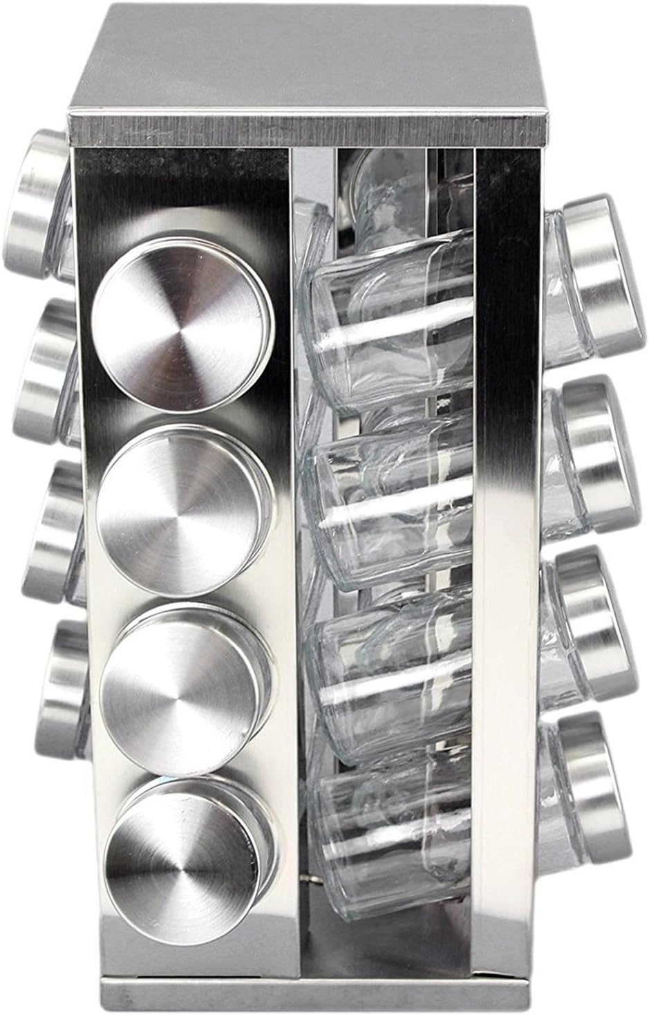Amazon.com: Adorox Steel Spice Rack - Round or Square Revolving ...