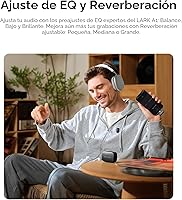 Vista 4 de Micrófono inalámbrico Hollyland Lark A1 para iPhone 17/16/15 y Android, 48kHz/24-bit, cancelación inteligente de ruido de 3 niveles, micrófono mini