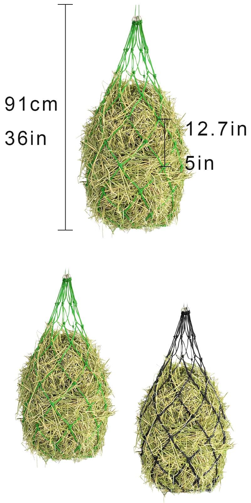 ZHYUAN Pack of 2 Hay Bag, Feeding Net, Horse Feeder Bag, Hay Net for Goats Horse Feeder Net - Image 2