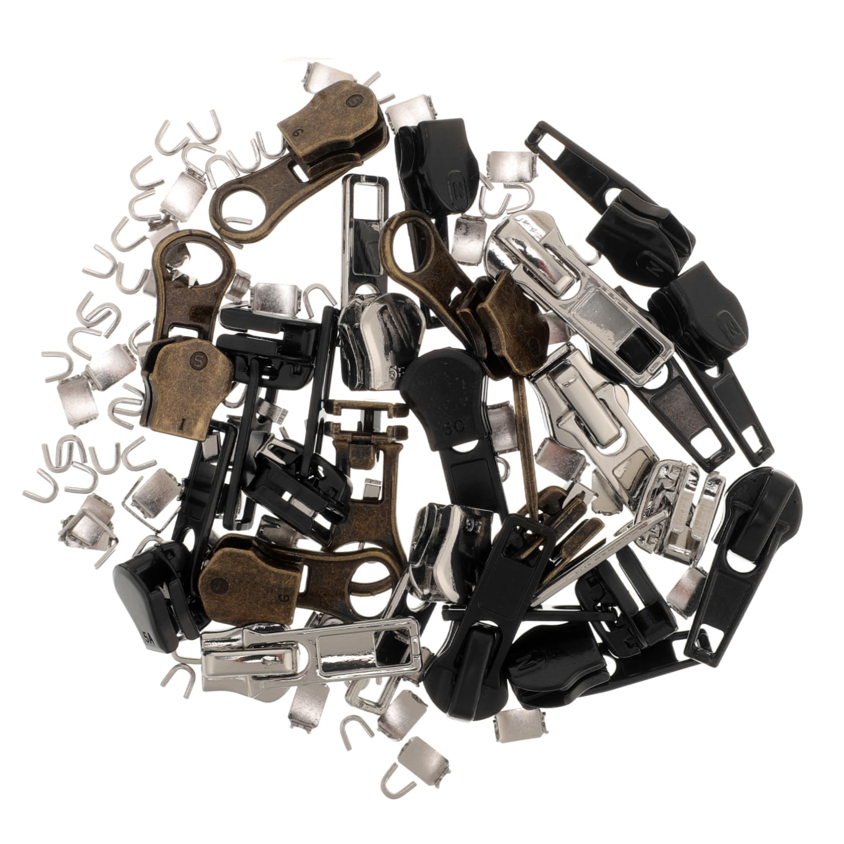 OSALADI 1 Set Detachable Zipper Pull Tab Replacement Zipper Slider Kit for Jackets Coats Luggage and Bags Easy to Install