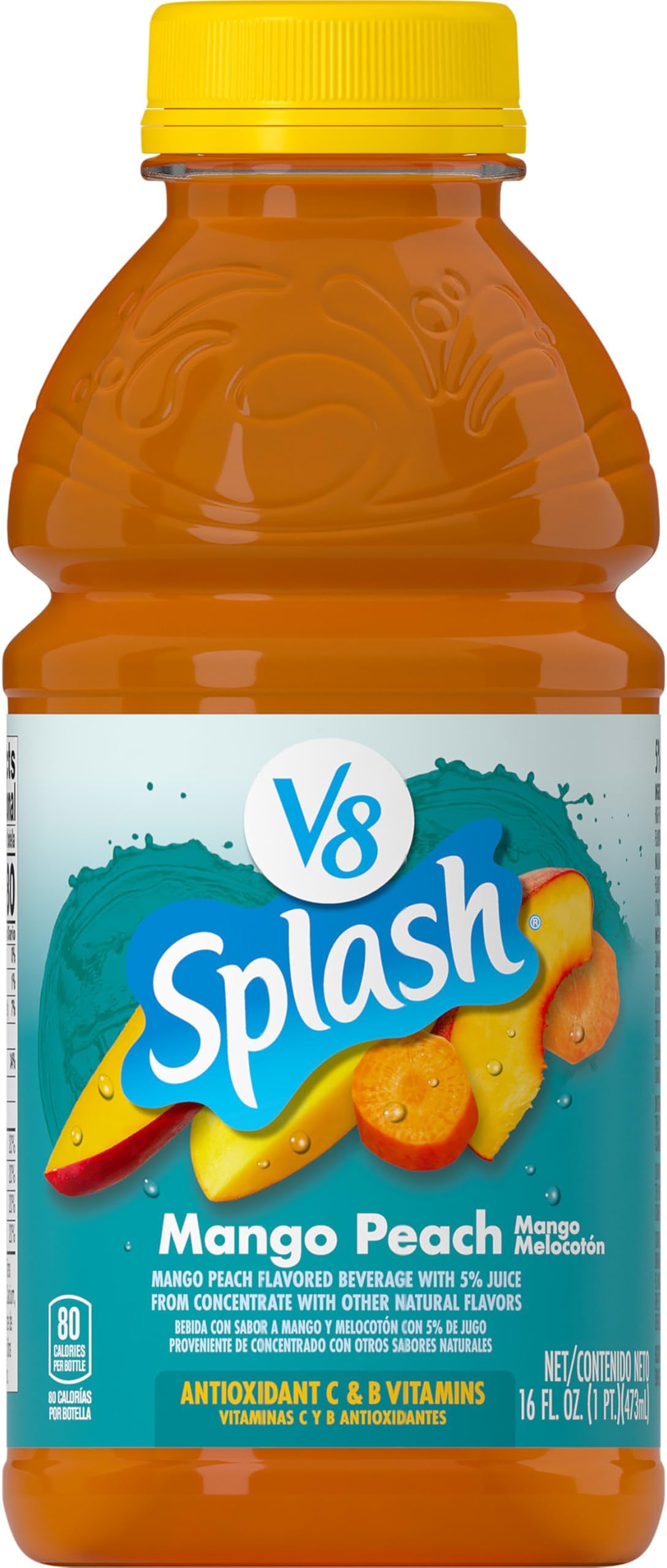Mango Peach Flavored Beverage, 16 fl oz Bottle