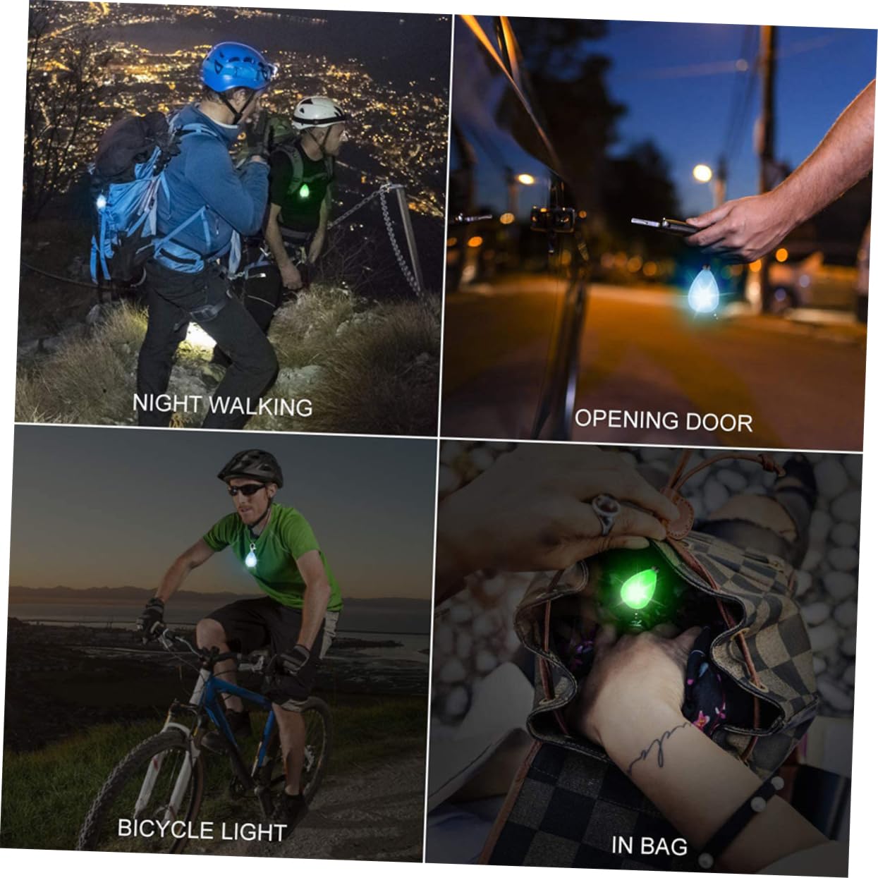 BESPORTBLE 6pièces Pendentif Lumineux De Sécurité pour Chien Lumière LED Rechargeable Et Étanche pour Collier De Nuit Accessoires Animaux