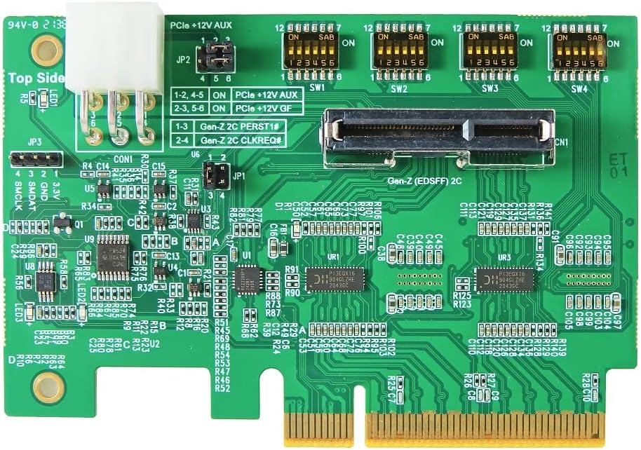 PCIe Gen4 x8 ReDriver for Gen-Z 2C EDSFF AIC: High-Speed Data Transfer