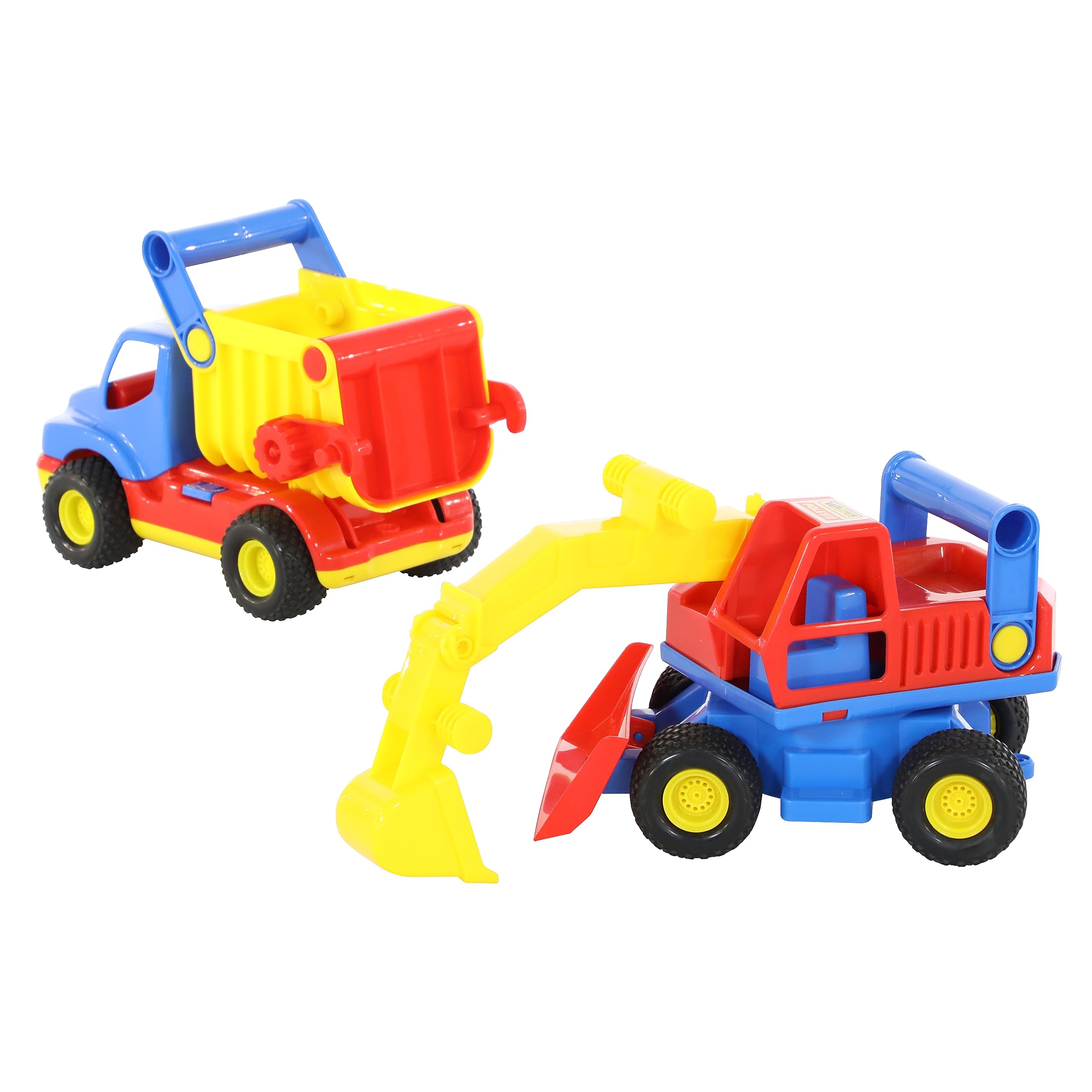 Wader ConsTruck Set 2-TLG. Muldenkipper mit Bagger Baufahrzeuge bunt