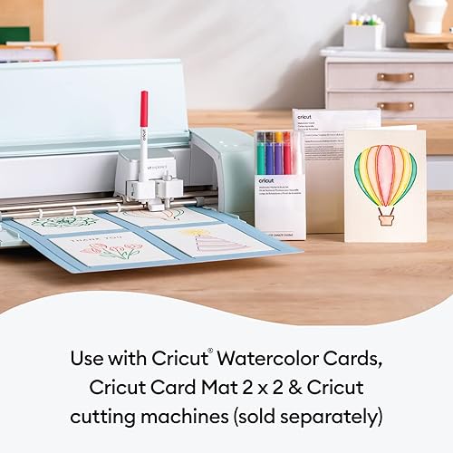 Miniatura 20 de Cricut Tarjetas de acuarela S40 con sobres, tarjetas de notas en blanco para proyectos creativos de bricolaje, invitaciones, tarjetas de cumpleaños