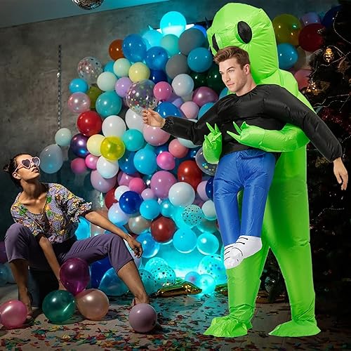 Miniatura 4 de SJWNS Disfraz inflable para adulto, disfraces inflables de Halloween de extraterrestre, disfraces inflables de secuestro de extraterrestres,