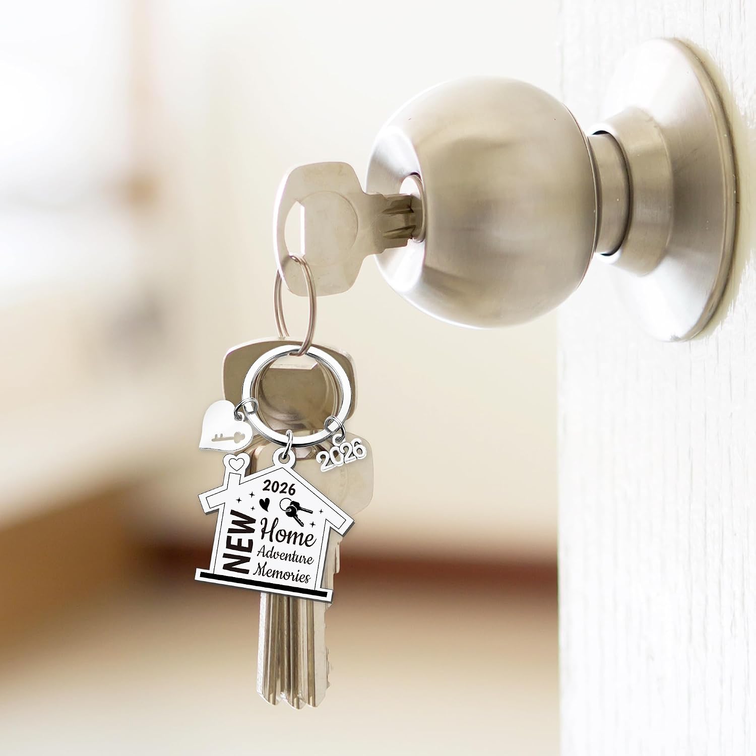 Housewarming Gifts New Home Keychain - New Adventure Keychains First Home Present for Men Women image 5