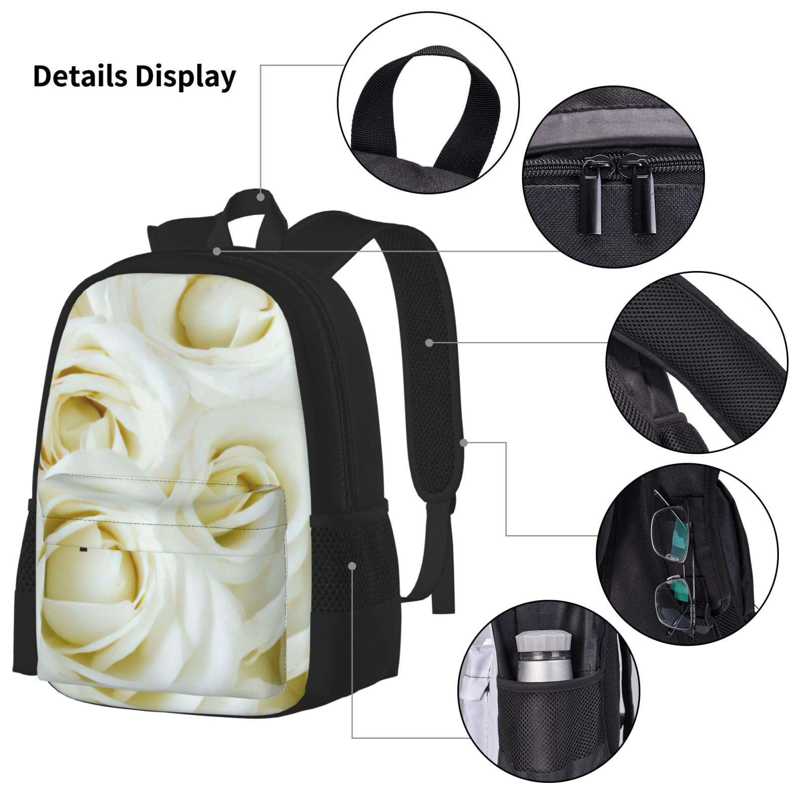 Zaino, borsa portapranzo, astuccio, set da 3 pezzi, per lavoro e