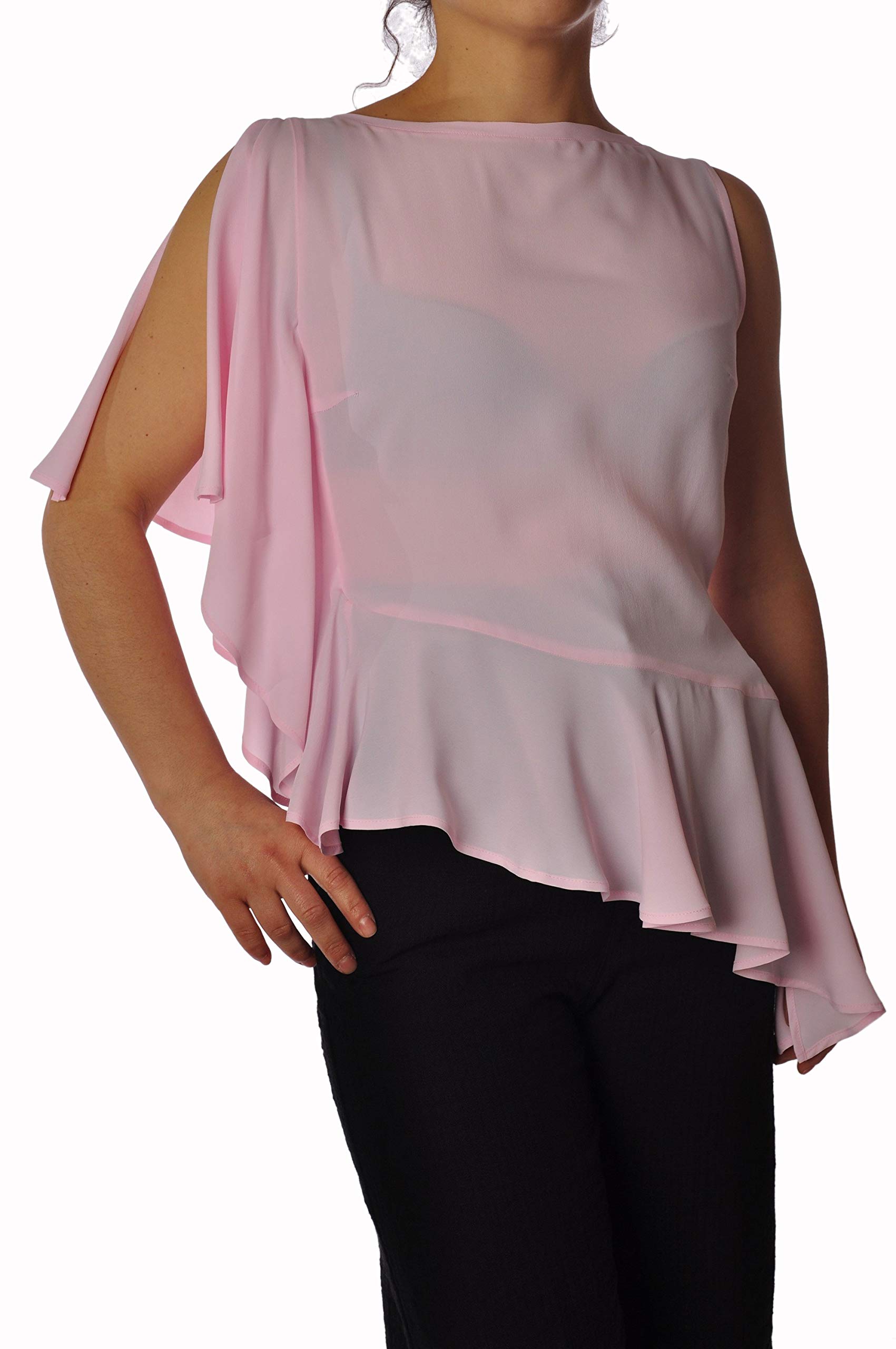 Pinko Top Blusa PALANZANO-Top con Rouches P39Rosa tg