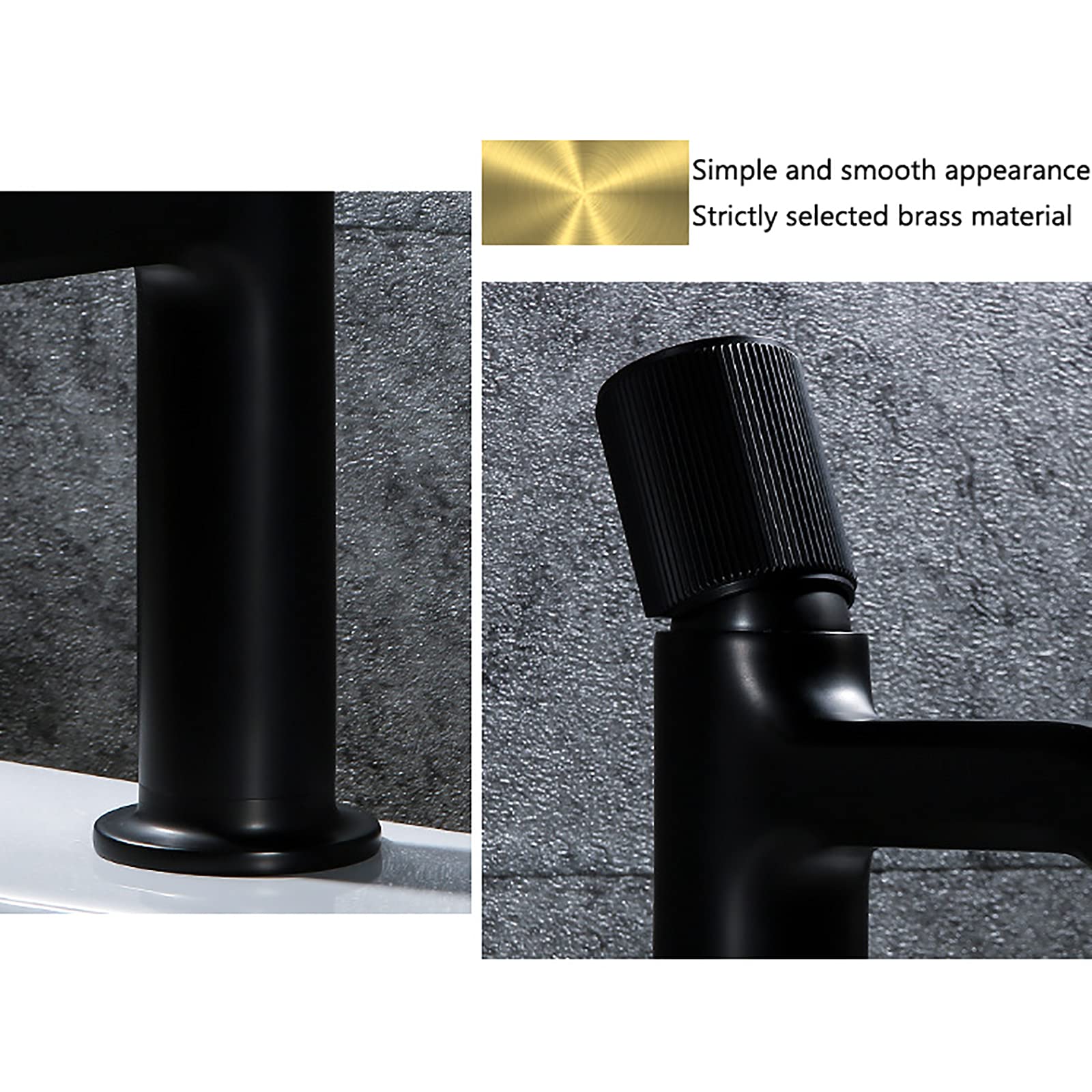 Bateria łazienkowa, chromowany mosiężny kran mieszający z ciepłą i zimną wodą, bateria umywalkowa z pojedynczym uchwytem, montowany na blacie, nowoczesny design do umywalki, trwały i stylowy