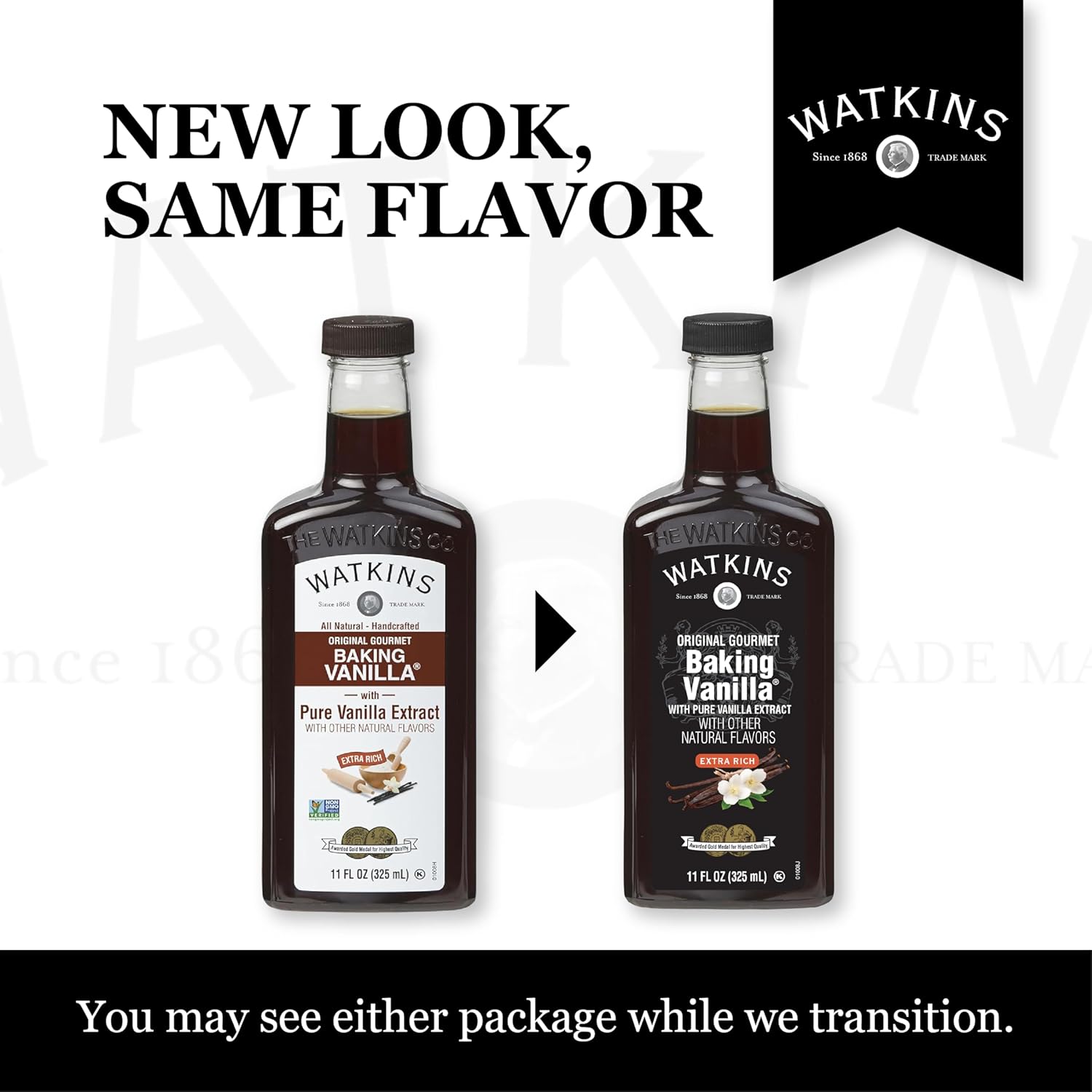 Watkins Original Gourmet Baking Vanilla With Pure Vanilla Extract, Extra Rich, Non GMO, 11 Fluid Ounces (Pack Of 12)