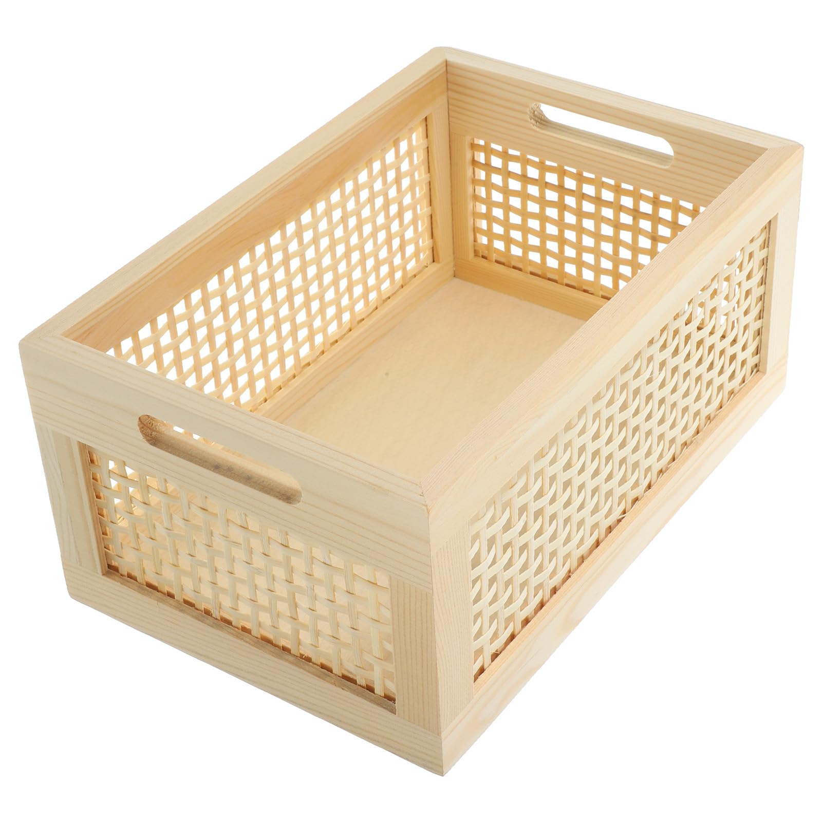 Panier de rangement en bois tissé Healeved pour stocker divers objets maison