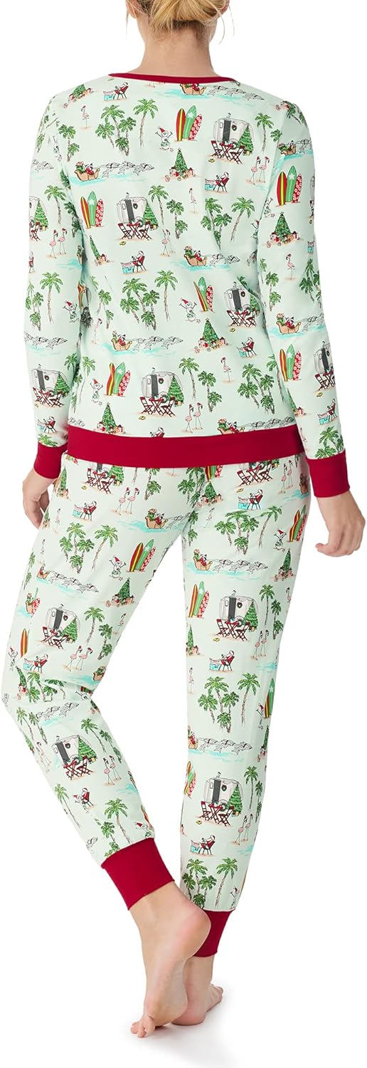 BedHead Pajamas Long Sleeve Pullover Crew Joggers Set Warm Wishes XL (US 16) - Image 3