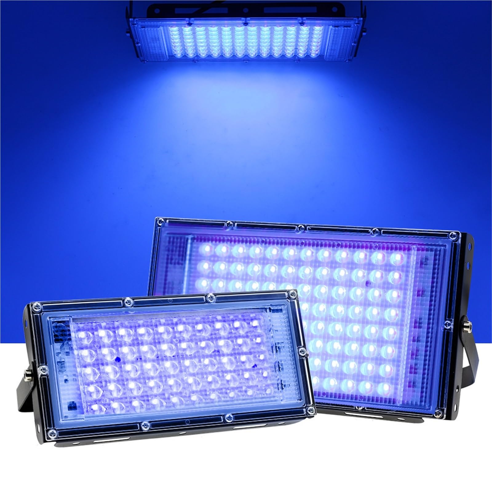 Faro LED da Esterno 50W/100W UV 395nm Lampada di polimerizzazione Fluorescente Luce per Feste Palcoscenico Teatro LED per Illuminazione, per Esterni, Magazzini, Strade (Potenza-100