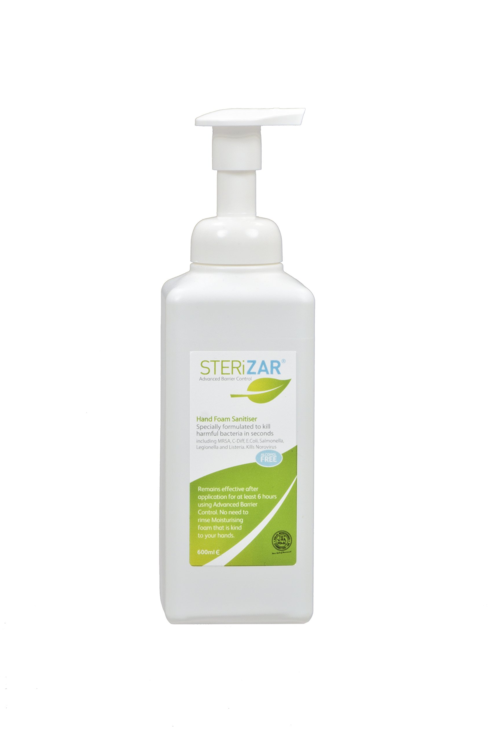 Hand Sanitiser, 600 ml Fragrance Free, Kills Harmful Bacteria, Non-Rinse, Moisturizing Foam, Alcohol-Free, Clean Feel to Skin, Effectiveness Lasts up to 6 Hours, Advanced Barrier Control