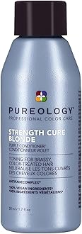 Pureology Strength Cure Blonde Purple Conditioner - For Blonde & Lightened Color-Treated Hair, Strengthens Hair & Fights Brass, Sulfate-Free & Vegan