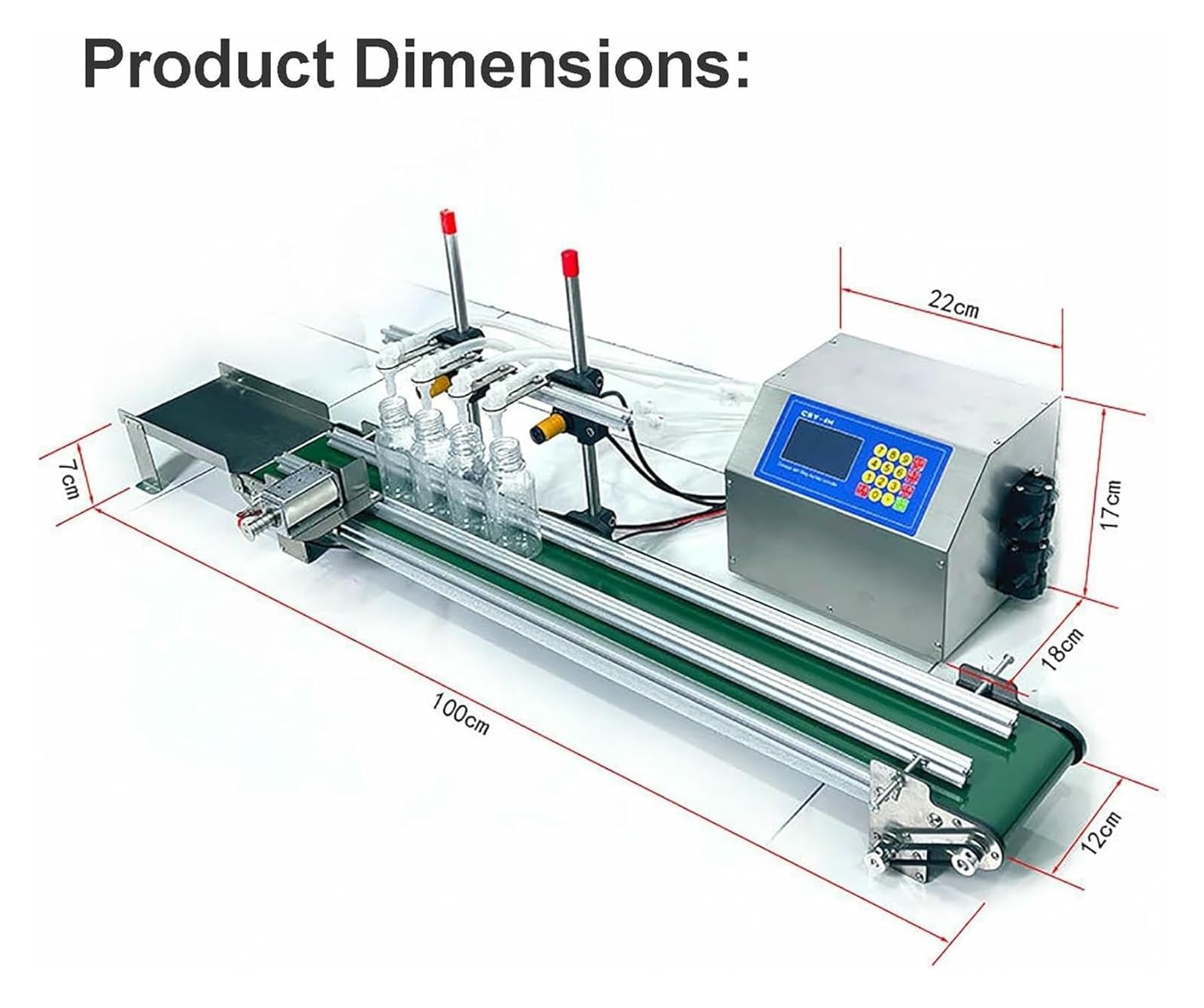Riempitrice di Liquidi, Riempitrice per Liquidi, Macchina Automatica for Il riempimento di liquidi a 4 Teste, con Nastro trasportatore, for Bevande, Salsa di soia e aceto