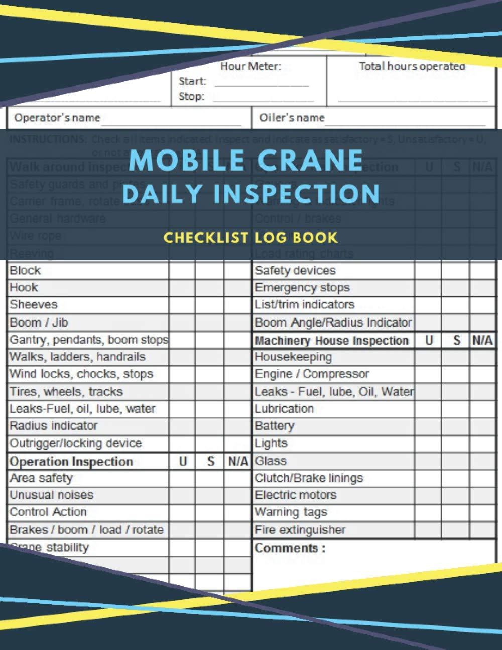 Buy Mobile Crane Daily Inspection Checklist Log Book Mobile Crane