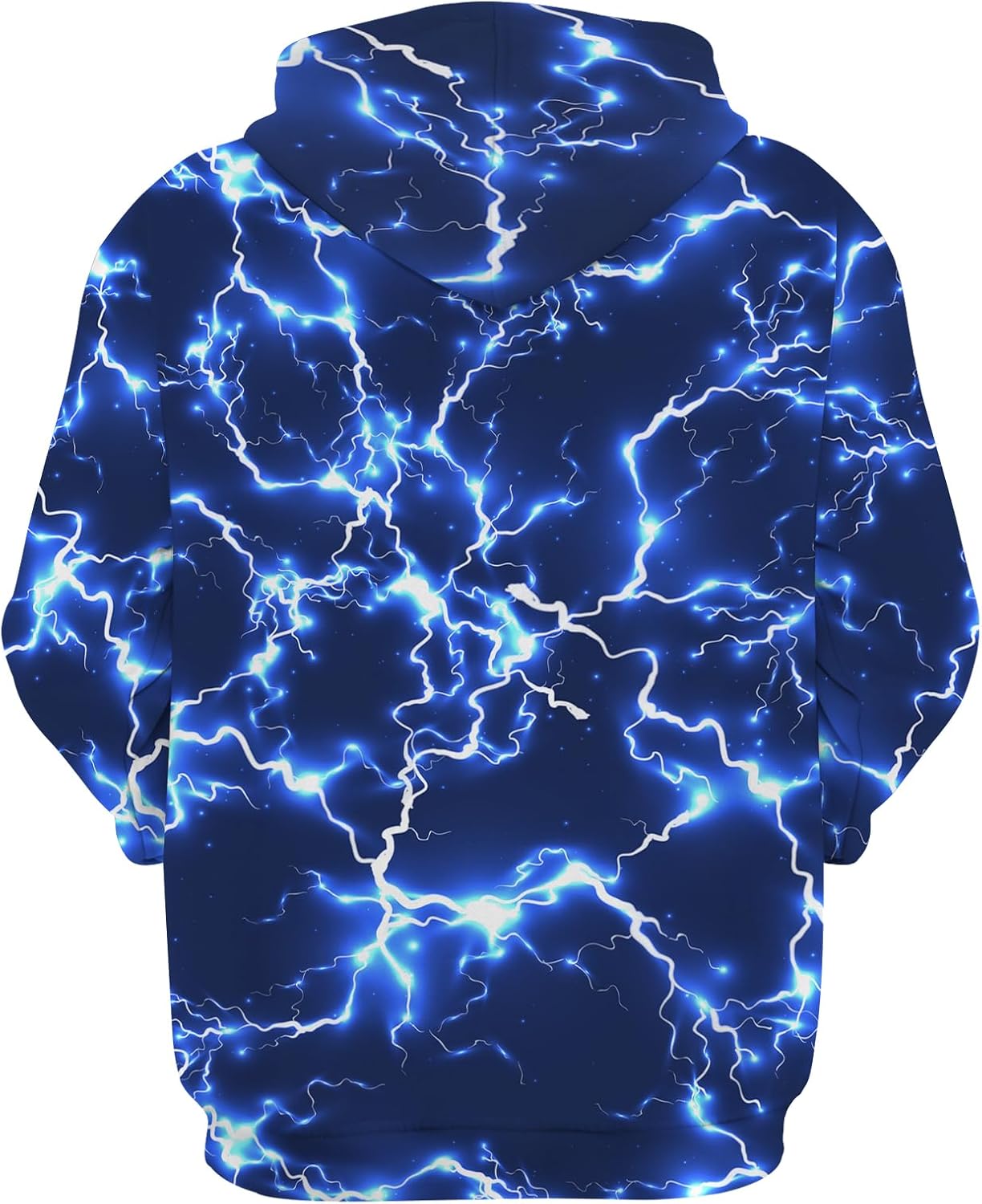 Unisex New Men's Novelty Hoodies Cool Lightning Graphic Hoody Fleece Pullover Hooded Sweatshirts - Image 3