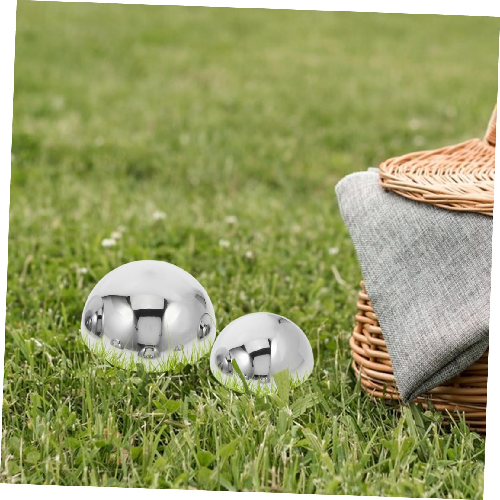 Happyyami Bolas Decorativas para Estanques y Jardines 6 Hemisferios Reflectantes Diseño Elegante