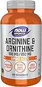 [海外直送品] ナウフーズ アルギニン 500mg&amp;オルニチン 250mg 250粒