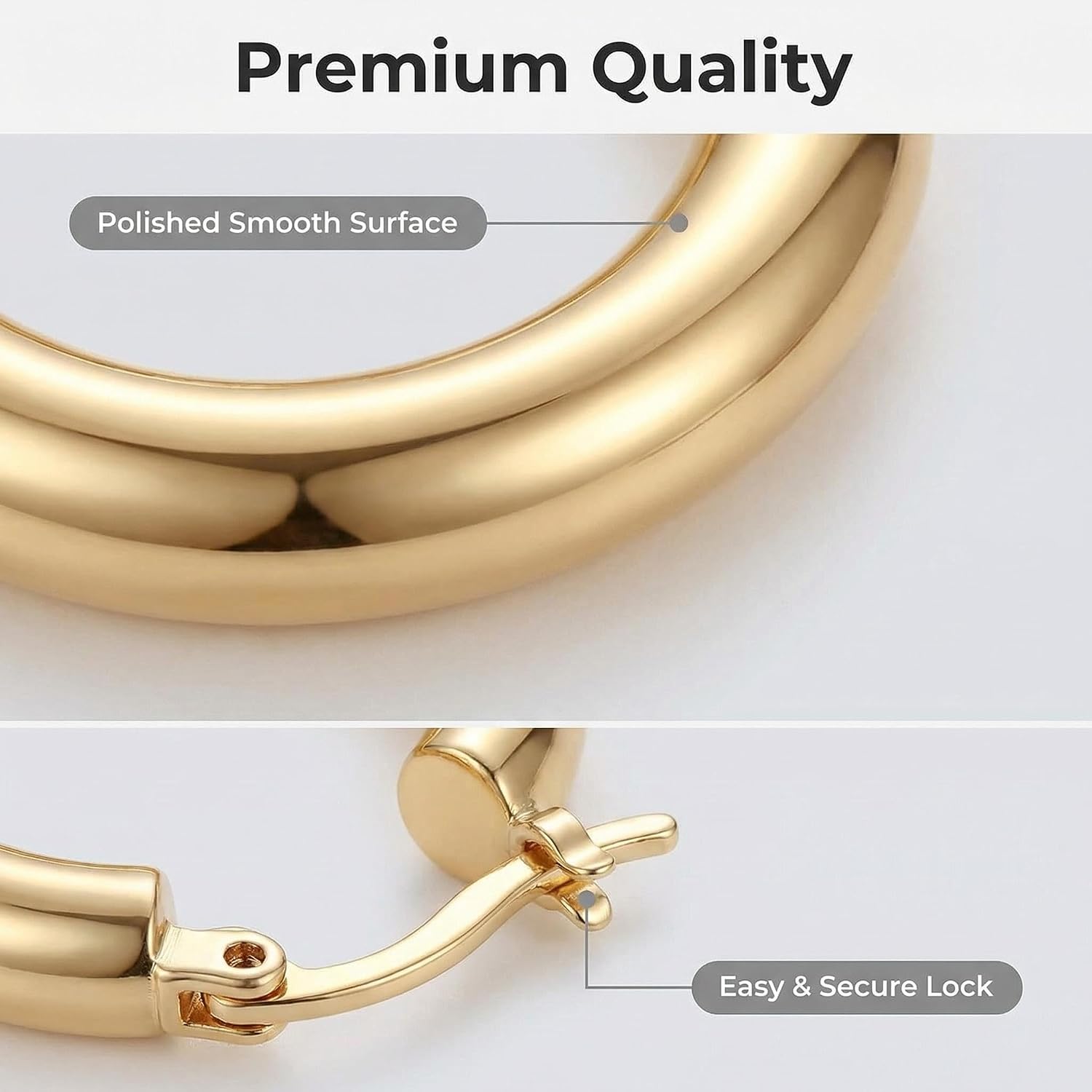 14K Gold Hoop Earrings for Women 14K Gold Earrings for Women Lightweight Hoop Earring for Womens Mothers Day Valentines Anniversary Birthday Gifts for Wife