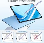 DRYMOKINI Stylus Pen for Android and i-OS, Stylists Pen for Touch Screens/i-Pad/Phones, Rechargeable Stylus Pencil for Apple/Android/Tablet, 16.5CM, Purple