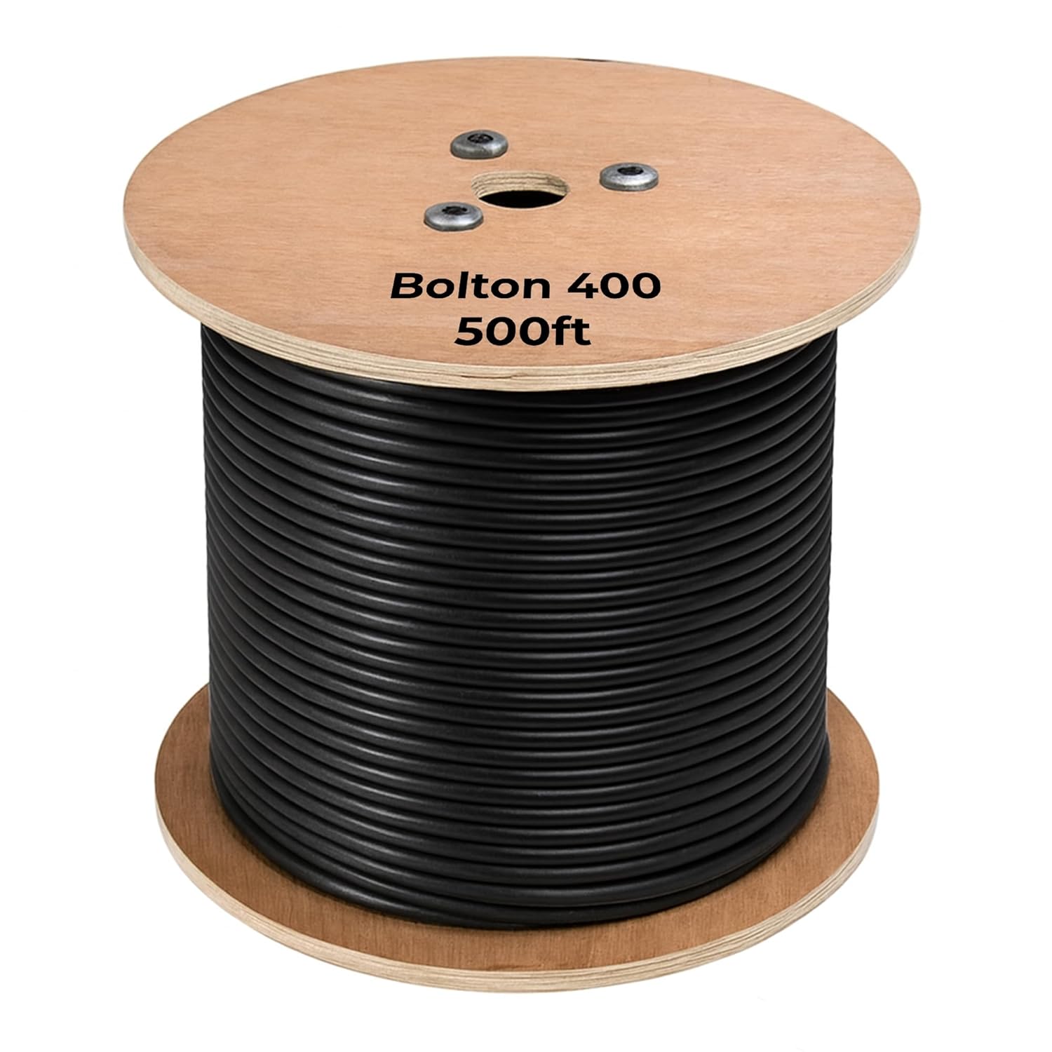 Bolton Technical Bolton400 (BT974723) 50-ohm Black Coax Cable - Low Loss Coaxial LMR®400 Spec (500 Ft)