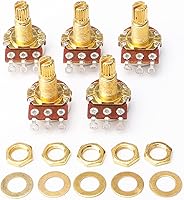 Vista 3 de Swhmc Potenciómetros de guitarra A250k de eje dividido Ollas cónicas de sonido Control de interruptor de tono para bajo eléctrico