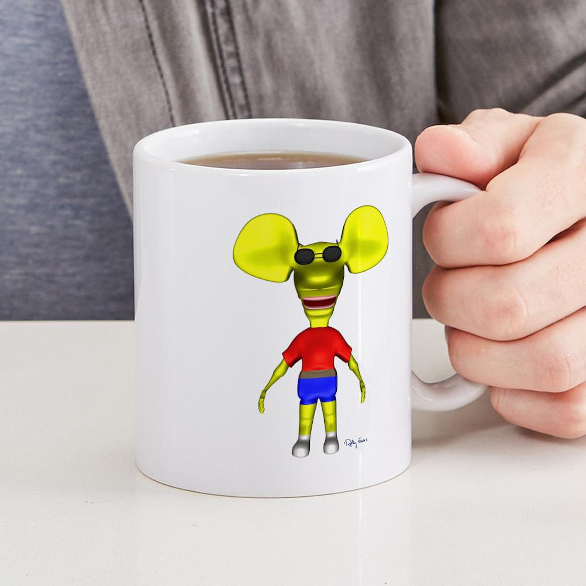 Amazon.com | CafePress 3D Ratboy Genius Mug 11 oz (325 ml) Ceramic