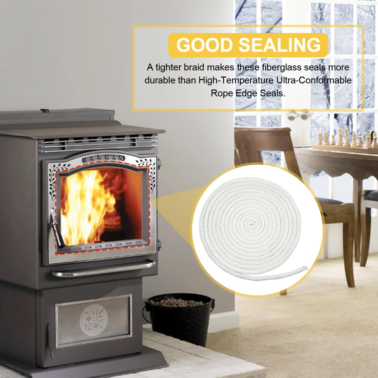 ニョクマム Amazon.com: Adviace 1-00-00888-30 Stove Door Gasket for Harman