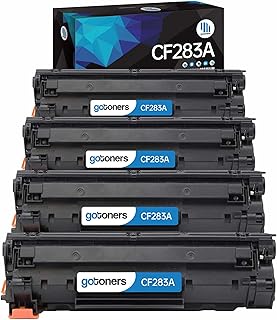Gotoners 1 Set of 4 Black CF283A Toner HP 83A Compatible for HP Laserjet Pro MFP M127fw M125nw M125a M201dw M127fn M125rnw M201n M225dn M225dw