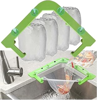 Triangle Tri-Holder Filter with 200 pcs Sink Strainer Bag,Corner Sink Strainer Basket,Sink Garbage Storage Rack Holder,Sink Filter Net,Mesh Bag for Kitchen Waste Leftover（200 Bags + 1 Holder