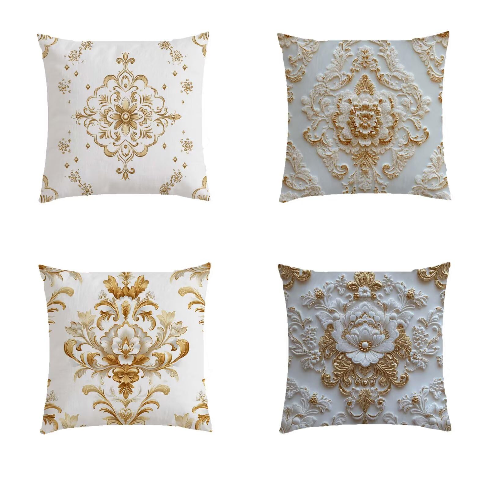 Housse coussin salon de jardin exterieur imperméable lot de 4 rétro