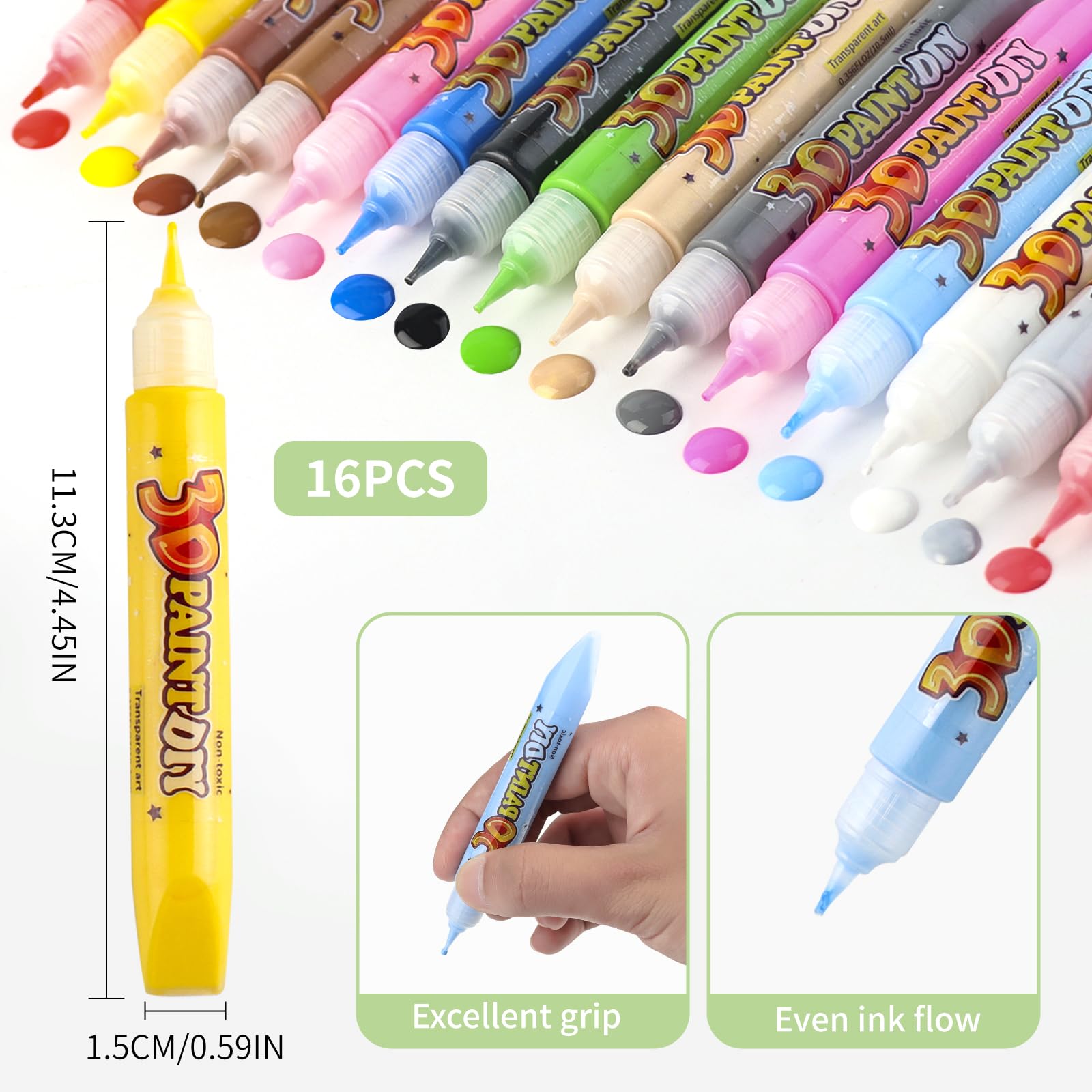 TPTGIAR Set 16 Matite A Cera Per Candele - Decorazioni Fai Da Te, Asciugatura Rapida, 10ml