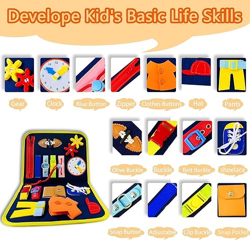 Miniatura 6 de Montessori - Juguetes de aprendizaje para niños pequeños de 1 a 3 años juguetes preescolares para niños pequeños de viaje