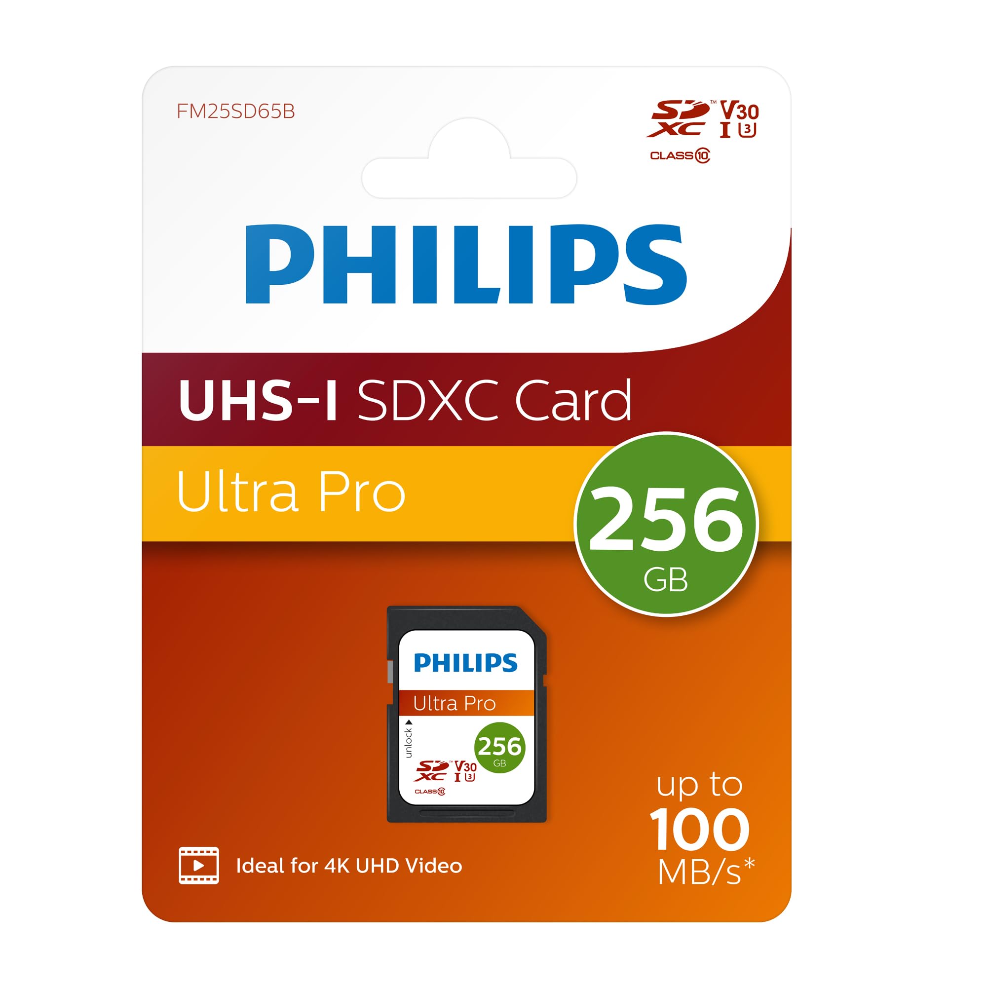 Image secondaire de Carte SDXC Philips Ultra Pro 256 Go UHS-I U3 pour Vidéo 4K UHD
