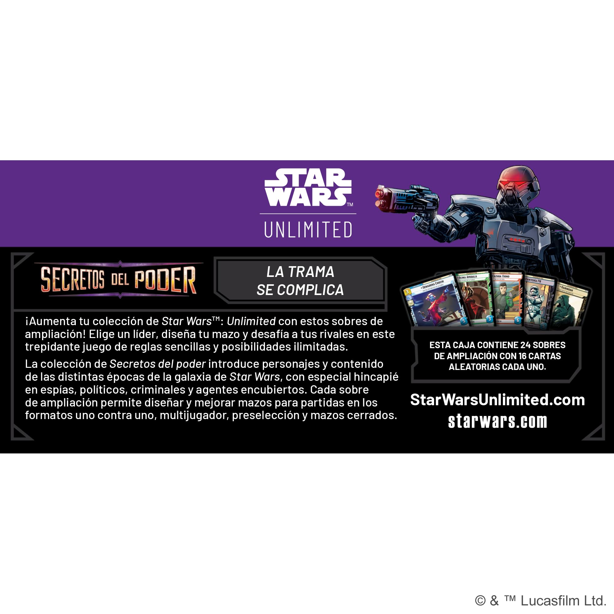 Fantasy Flight Games Asmodee FFG Star Wars Unlimited Gra kolekcjonerska Secrets of Power, 24 koperty z 16 kartami, TCG od 12 lat, dla 2 graczy, hiszpański, wielokolorowy SWH0602ES
