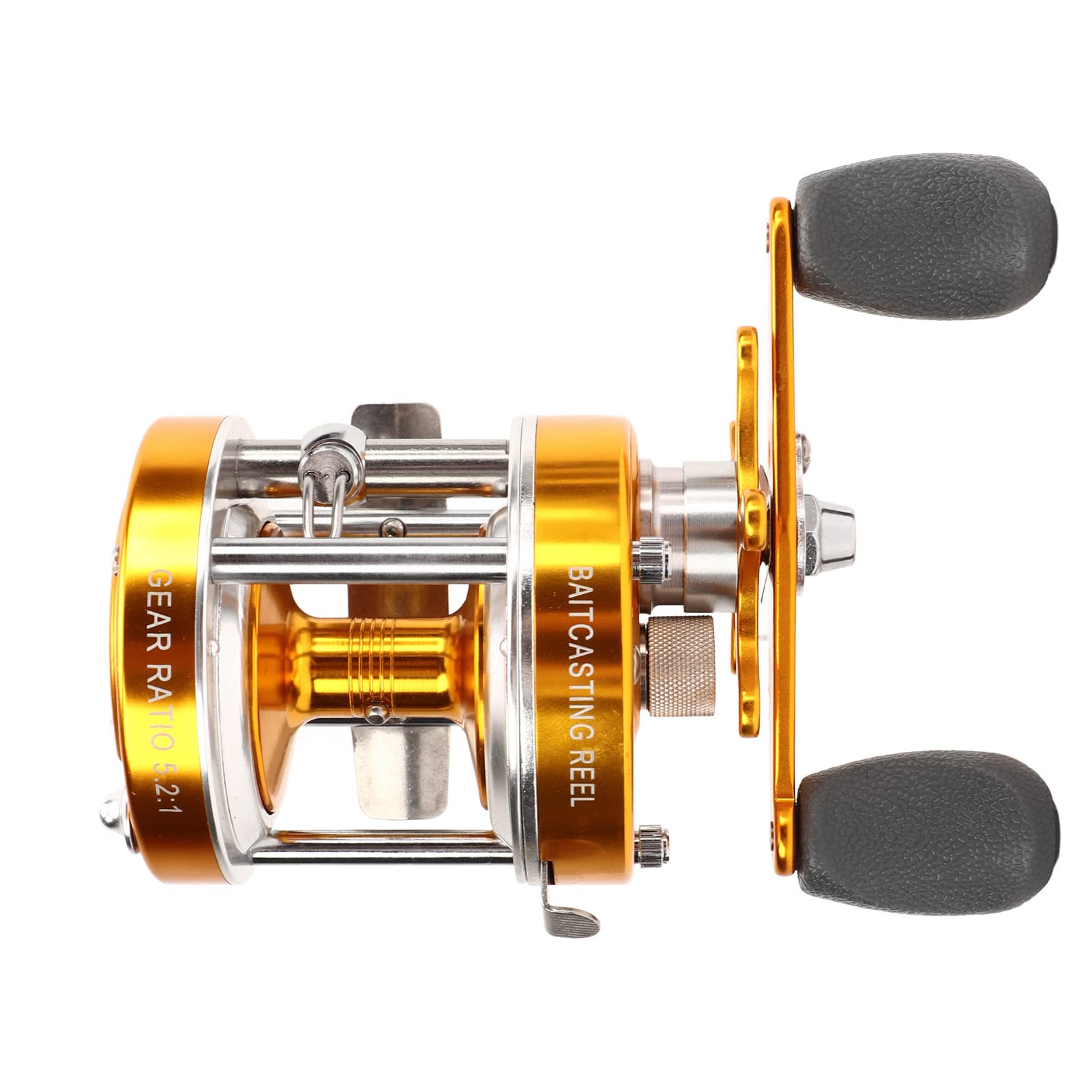 Casting Reels, Metal Left Right Hand Spinning Reel Soft Grip Powerful All Metal Fishing Lure Reel for Inshore Boat Freshwater Saltwater Fishing (Right Hand)