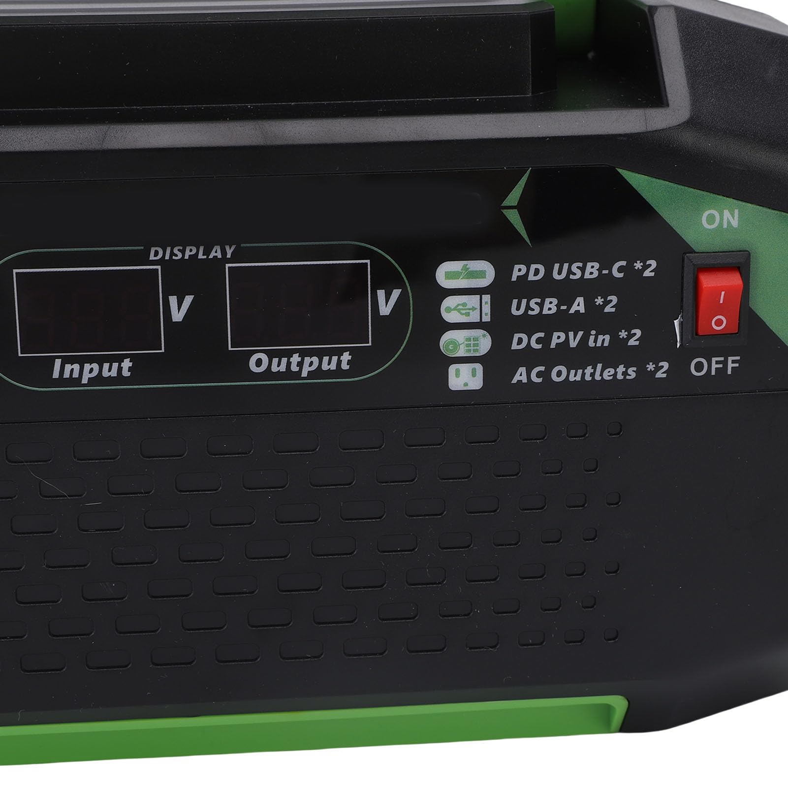 Pongnas Przetwornica Samochodowa 500 W Przetwornica Napięcia 12 V DC na 220 V AC z Wyświetlaczem Cyfrowym, 2 Gniazdami USB-A + 2 + AC do Laptopa Telefon Lodówka CPAP – 1000 W, wydajność ponad 90%