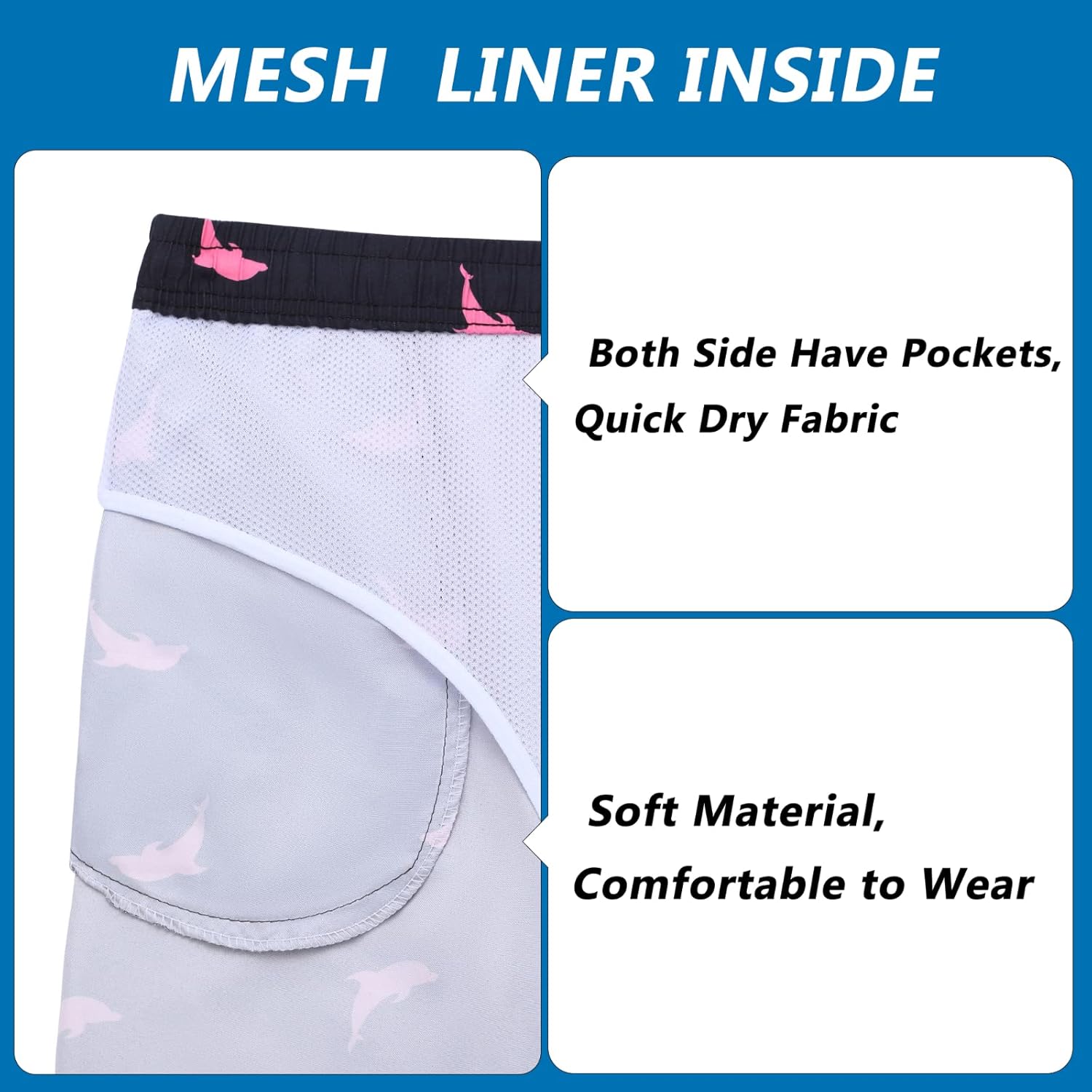 Biwisy Mens Swim Trunks Quick Dry Swim Shorts with Mesh Lining Funny Beach Shorts : Clothing, Shoes & Jewelry