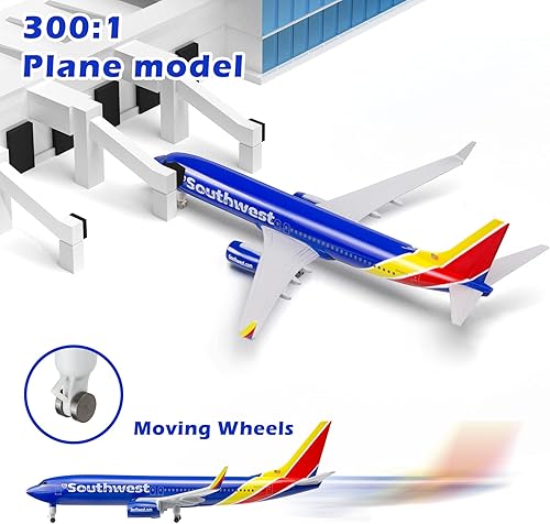 Miniatura 8 de Lose Fun Park Avión modelo modelo a escala 1300 aviones fundidos a presión Jet Blue 737 Airlines modelo avión para colecciones y regalos